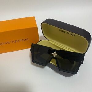 Louis Vuitton Black and Gold Sunglasses